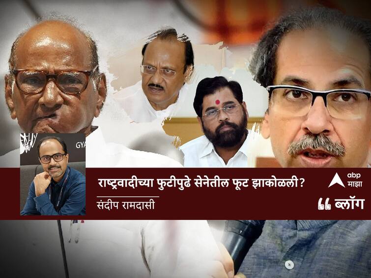 blog by sandeep ramdasi on Maharashtra Politics Controversy in NCP and relief to Shinde faction Maharashtra Politics NCP : राष्ट्रवादीच्या फुटीपुढे सेनेतील फूट झाकोळली?