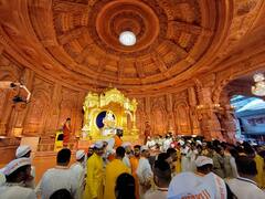 Pune Ganeshotsav 2023 : पुणेकरांचा लाडका दगडूशेठ गणपती दिमाखात विराजमान; डॉ.मोहन भागवत यांच्या हस्ते प्रतिष्ठापना