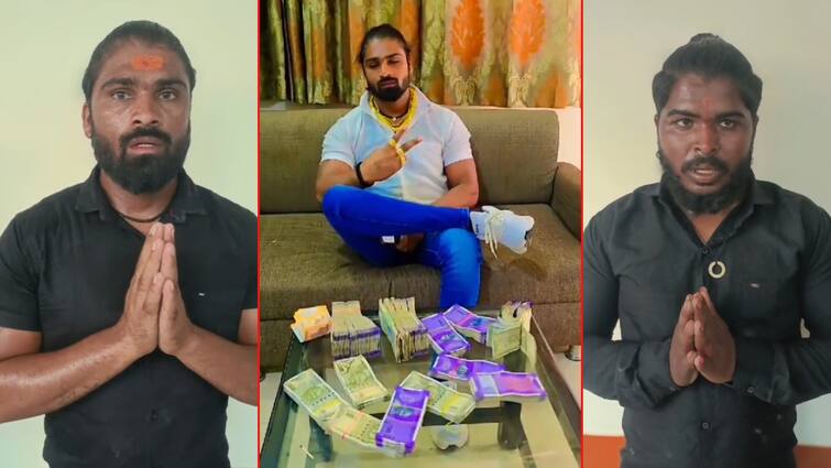 बीडनंतर हिंगोलीतही रिल्सवाला वाळू माफिया, गळ्यात सोनं समोर नोटांचे बंडल; पोलिसांनी उतरवली भाईगिरी After Beed a bhai with a reel in Hingoli too, gold around his neck, a bundle of notes in front; Police unleashed a frenzy of brotherhood बीडनंतर हिंगोलीतही रिल्सवाला वाळू माफिया, गळ्यात सोनं समोर नोटांचे बंडल; पोलिसांनी उतरवली भाईगिरी