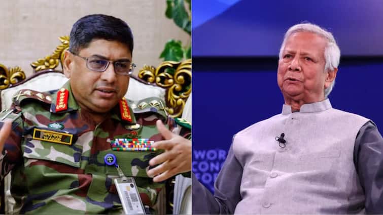 Waker Uz Zaman bangladesh army chief warning to muhammad yunus on election rakhine corridor marathi news  Bangladesh : मोहम्मद यांचे अंतरिम सरकार 'अवैध', डिसेंबरपर्यंत निवडणुका घ्या अन्यथा..., बांगलादेशच्या लष्करप्रमुखांचा इशारा