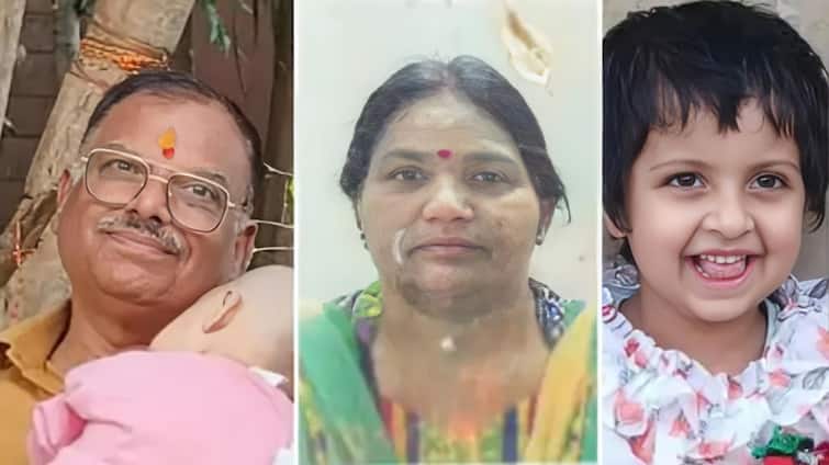 speeding tanker truck overturned a car Grandfather grandmother and little granddaughter from the same family died on the spot Accident : महामार्गावर भरधाव टँकरनं कार उडवली; एकाच घरातील आजोबा, आजी आणि चिमुरड्या नातीचा जागीच अंत, लेकीच्या बातमीनं आई बेशुद्ध पडली